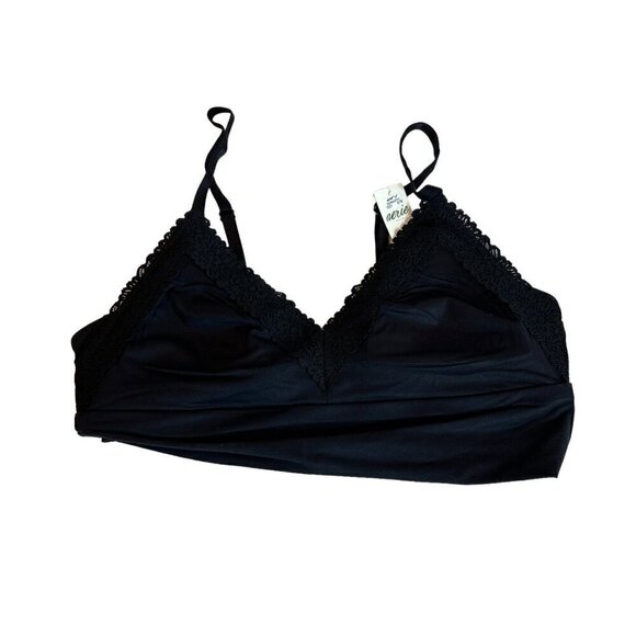 Aerie AE Paradise Lace Lightly Padded Triangle Bra Bralette Size Small - Picture 2 of 8